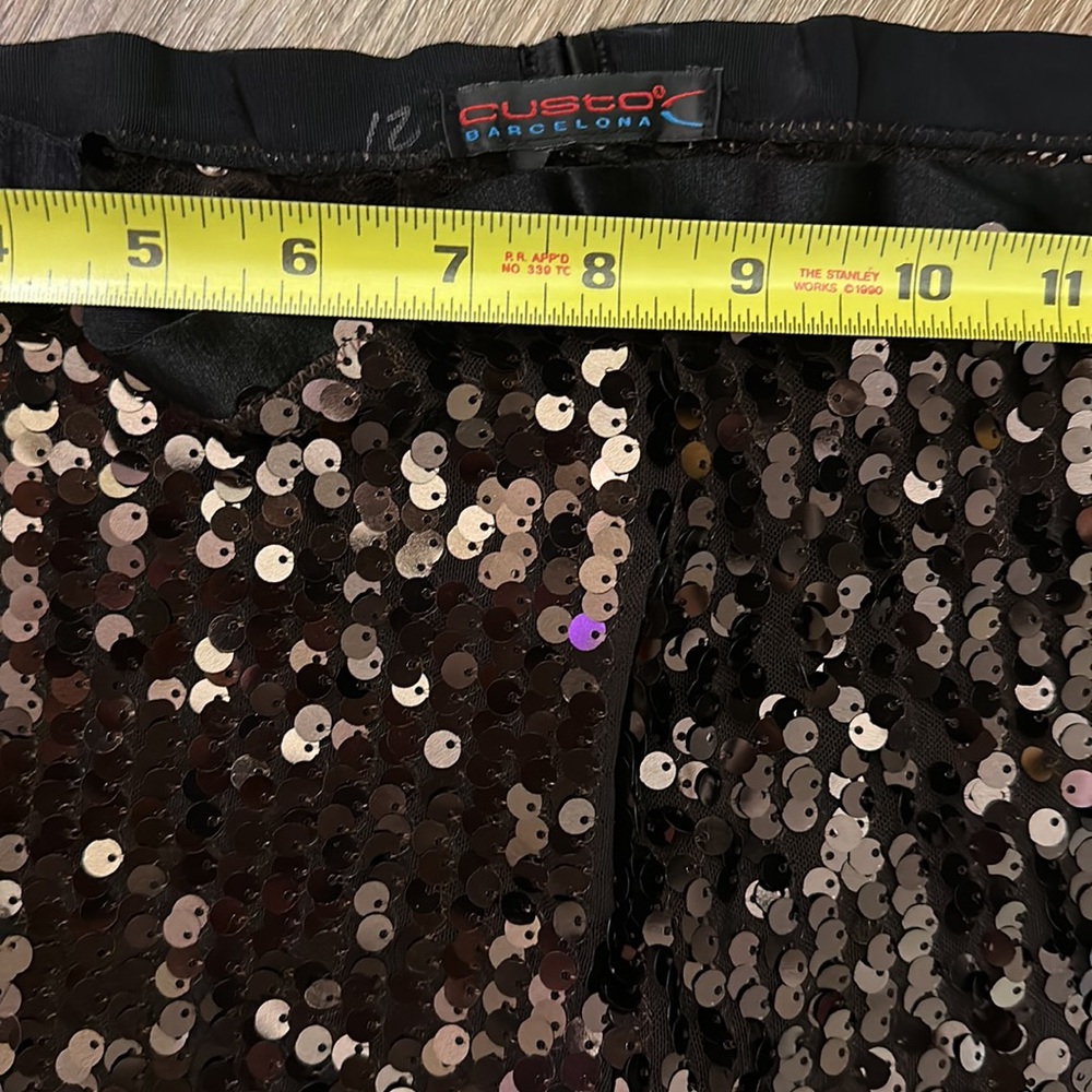 Custo Barcelona Black Sequins Mid Rise Legging Size large - Picture 8 of 8